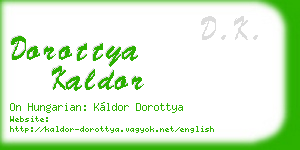 dorottya kaldor business card